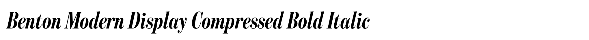Benton Modern Display Compressed Bold Italic image